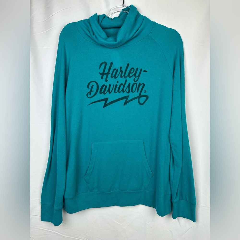Harley-Davidson Women's Sweatshirt Size Medium. Teal. Deadwood South Dakota.